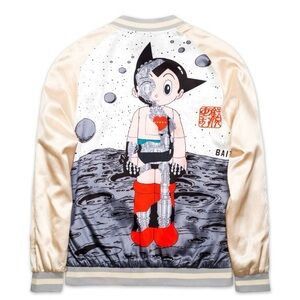 BAIT X ASTRO BOY MENS MOON SOUVENIR JACKET (GOLD / WHITE)